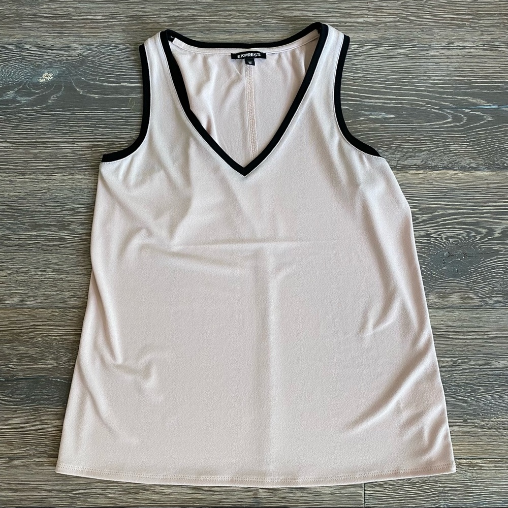 Express pink and black blouse